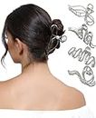 WELROG 4 Stück Metall Haarklammern für Damen - Große Haarspangen Haarkrallen Clips Für Frauen Und Mädchen Dickes Haar-Accessoires
