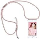 YuhooTech Handykette Hülle für iPhone 6/iPhone 6s Handyhülle, Smartphone Necklace Hülle mit Band - Handyhülle mit Kordel Umhängenband - Schnur mit Case zum umhängen in Rose Gold