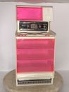 Estufa de cocina vintage Barbie Dream House microondas 1978 agrietada puerta rosa