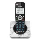 AT&T GL2101-1M DECT 6.0 Cordless Home Phone with Call Block, Caller ID, Full-Duplex Handset Speakerphone, 2" White Backlit Display, Lighted Keypad (Marble)