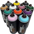 Montana Black 400 ml set di 12 colori complementari graffiti Street art murale vernice spray