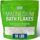 Magnesium Flakes for Bath - Magnesium Chloride Flakes - Dead Sea Salts for Soaking, 10 LBS