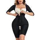 Nebility Shapewear for Women Tummy Control Fajas Colombianas Waist Trainer Bodysuits Post Surgery Compression Garment(Black,M)