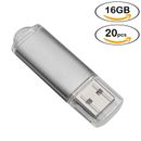 20Pack 16GB Flash Memory Stick Pen Thumb Drives USB 2.0 External Data Storage