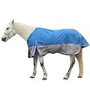 Gallopoff 1200 Denier Rip-Stop Turnout Rain Sheet Lightweight Waterproof Breathable Horse Blanket (No Fill) Bluegrey 78"