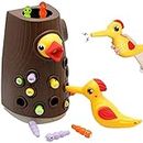 PATPAT® Fine Motor Skill Toys for Kids Magnetic Toddler Toy Game Set, Baby Newborn Toy, Woodpecker Catch and Feed Game, Magnetic Bird Caterpillars Toy Set Montessori Toys for 3 Year Old Boy Girl