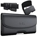 DeBin Holster for iPhone 13 Pro Max, 12 Pro Max, 11 Pro Max, Galaxy S22+, 21+ Plus, Note 20, A22 A51 A52, Cell Phone Belt Holder Case with Belt Clip Pouch (Fits Large Phone with Otterbox Case on)