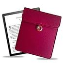 7 inch E-Reader Sleeve by Okami Products, Felt Ereader Pouch for all 7 inch E-Readers, Protective E-Book Bag/Case (Red)