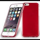 Cadorabo Case Works with Apple iPhone 6 / iPhone 6S in RED - Shockproof and Scratch Resistant TPU Silicone Cover - Ultra Slim Protective Gel Shell Bumper Back Skin