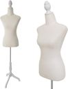 Female Mannequin Torso Dress Clothing Form Display Tripod Stand