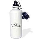 3dRose "I KNOW HTML, HOW TO MEET LADIES" Sports Water Bottle, 21 oz, White