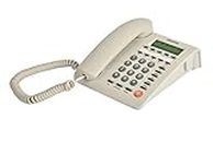 Beetel M59 Caller Id Corded Landline Phone With 16 Digit Lcd Display & Adjustable Contrast,10 One Touch Memory Buttons,2Ways Speaker Phone,Music On Hold,Solid Build Quality,Classic Design (White)(M59)