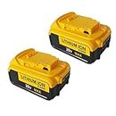 2-Pack for DEWALT 18V XR Li-ion Battery DCB184 DCB182 DCF885 Battery Replacement Pack for Power Tool Cordless Drill