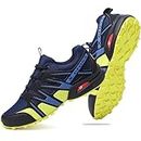 ziitop Trail Running Shoes Men Waterproof Hiking Shoes Non-Slip Outdoor Trekking Sports Shoes for Men Lightweight Breathable Sneakers All-Terrain Cross Training Shoes Walking Shoes BlueYellow