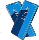 TiHen Case VIVO Y17/Y15/Y12/Y3 Mirror Case, 360 Degrees Protective Slim Fit Electroplate Standing Case PC Flip Cover + Tempered Glass Film with Kickstand for VIVO Y17/Y15/Y12/Y3 -Blue