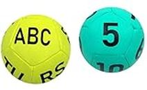 Synco Softball for Kids | Size-1 | Attractive Design and Multi-Color | Education Balls (Soft_Fabric) | Set of 2