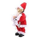 TOYANDONA Musical Christmas Santa Claus Statue Electric Santa Claus Figurine Dancing and Singing Santa Doll Gift for Xmas Holiday Decoration Without Battery