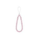 MANBHAR GEMS - Beaded Mobile Phone Lanyard Short Hand Wrist Lanyard Strap Crystal Beads Cell Phone Chain for Girl Women Men Cell Phone ( Pink Color )