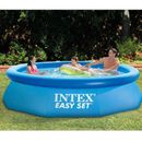 Intex 10ft x 30in Easy Set Inflatable Round Plastic Family Swimming Pool & Pump Plastic in Blue | 30 H x 120 W x 120 D in | Wayfair 28121EH-WMT