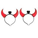 Kapoor Crafts ® Light Up Devil Horns/Hairband/Party Prop/Halloween Party Prop/Adult Party Prop/Headband For Theme Birthday, Anniversary, Bridal Shower, Bachelor Party Decoration (Set Of 2 Headband)