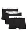 Calvin Klein - Mens Underwear , Briefs , Trunks - Signature Waistband Elastic - 3 Pack - Black - M