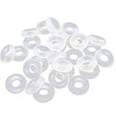 Silicone Rubber Stoppers Ring Bead Charms Bracelets,Antiskid Locating Rings for Use Alone Or With Clip Lock Spacer Charm,Perfect DIY Jewelry Making Accessaries(80Pcs,Clear)