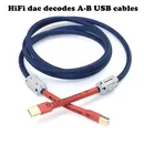 Hifi Occ versilbert USB-Audio-Kabel dac decodieren A-B Port Computer Soundkarte Mischpult Disc