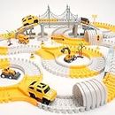 329 pcs Race Track Set for Toddler, Construction Track Car Toys, Flexible Car Tracks with 6 Cars, Gifts for Kids 3 4 5 6 Year Old Boys Girls