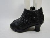 Dansko Womens Size 37 EUR Black Leather Zip Slouch Ankle Fashion Boots Bootie
