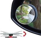 Ampper Blind Spot Mirror, 2" Round HD Glass Frameless Convex Rear View Mirror, Pack of 2