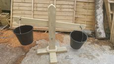 Large Wooden Balance Scales with Buckets - EYFS - SENSORY - SCIENCE - FUN
