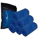 FROGG TOGGS Chilly Mini Cooling Neck Towel, Blue- 6 Count, 29"x3"