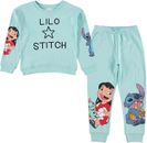 Disney Girls Lilo & Stitch Clothing Set - Stitch Sweatshirt Hoodie and Jogger...