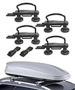 RACOONA 4PCS Stainless Steel Roof Box U-Bolt Clamps,Car Accessories Car Van Mounting Fitting Kit U Brackets Installation Accessory,Roof Rack Accessories Roof Rack Mounting Brackets,Fits Most Cars