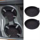 2Pcs Car Interior Anti Slip Pad Cup Holder Insert Coaster Mat Black Accessories 
