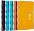 Amazon Brand - Solimo Notebooks, Spiral-Bound, Lightweight, Vibrant Colours (A5, 100 Pages, 70 GSM, Set of 5)