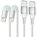 Yosou iPhone Charger Cable 3M 2Pack, Extra Long iPhone Charging Cable MFi Certified Lightning Cable Braided iPhone Charger USB Fast Charging Lead for iPhone 14 13 12 11 Pro Max XR XS 10 8 7 6 SE