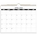 2024-2025 Calendar- Wall Calendar 2024-25 Runs from April 2024 to June 2025, 15 Months Calendar with Thick Paper for Planning and Organizing for Home or Office, 8.5 x 11 Inches, Black