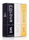 COLOUR Me Black/White/Gold Homme - Triple Pack, Fragrance for Men, 3 x50ml, Eau de Parfum, by Milton-Lloyd