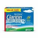 Claritin Liqui-Gels 24H Allergy Relief,  60 Capsules, Exp. 03/2025