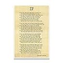 alterEgo "If" by Rudyard Kipling; Famous Inspirational Poem Wall Poster (Multicolour)