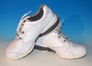 AKESSO 11M  ATHLETIC NURSING SHOES-EXCELLENT WOMENS  WHITE LEATHER Lace Up