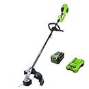 Greenworks 40V 14" Brushless Cordless (Attachment Capable) String Trimmer, 4.0Ah Battery and Charger Included