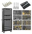 Sealey AP35TBCOMBO Tool Chest Combination 16 Drawer with Ball Bearing Slides - Black/Grey & 420pc Tool Kit