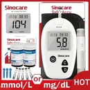 Sinocare Safe-Accu Blood Glucose Meter Glucometer Kit Diabetes Tester 50/100 Test Strips Lancets