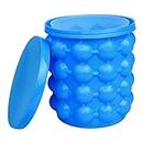 R & G Silicone Ice Bucket & Ice Mold with Lid (Blue R&G-112)
