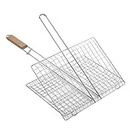 BBQ Rack for Fish Shrimp Grilling Cookware & Rotisseries Grill Baskets Vegetables Cooking Accessories Gift Gifts Large Thick Veggie Grilling Basket Is Perfect for Grills Smokers