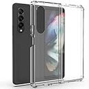 Helix Rubber Soft Bumper Transparent Silicon Shockproof Slim Back Cover Case for Samsung Galaxy Z Fold 3 5G