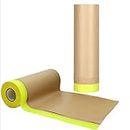 Masking Paper, Tape and Drape, Paint Masking Paper, 2 Pack Car Protection Covering Paper, Paint Tape, Assorted Masking Paper, for Car and Furniture, Floor.（Unfold 20 inch Wide and 100 feet Long）
