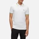 Paul Curved Cotton-blend Polo Shirt - White - Boss T-Shirts